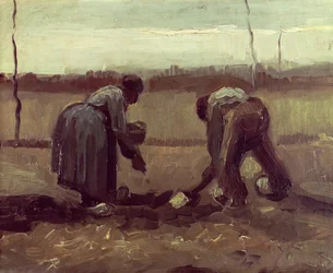 Two Peasants Planting Potatoes